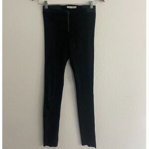 Alice + Olivia Black Suede Leggings